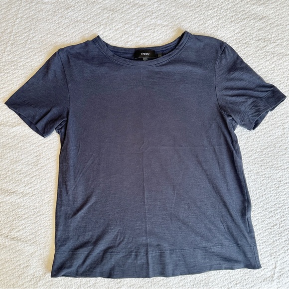 Theory Theory Tilma T-Shirt Tee Navy Blue - Picture 1 of 8